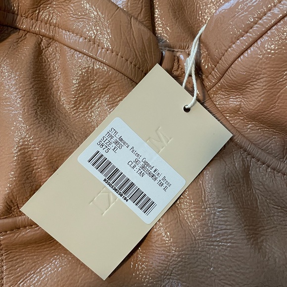 NWT Meshki Tan leather dress - Picture 5 of 5